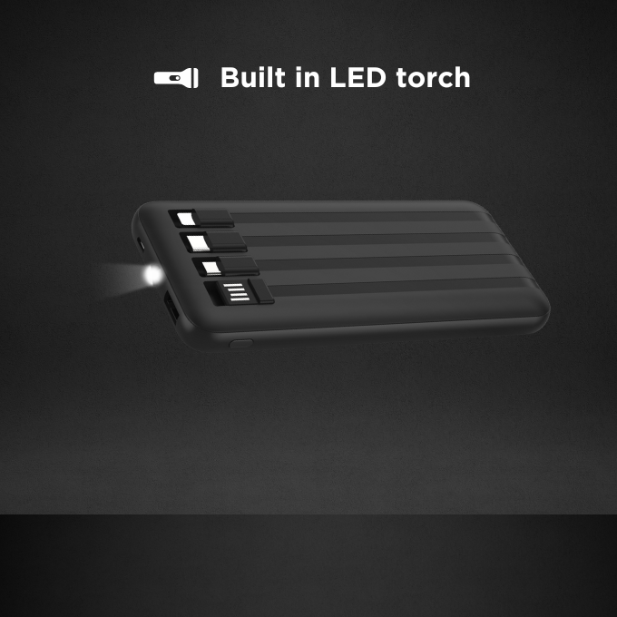 BLACK PowerMove M 4 in 1 Power Bank with Fast Charging 10,000mAh, 1Yr warranty BLACK PowerMove M 4 in 1 Power Bank with Fast Charging 10,000mAh, 1Yr warranty